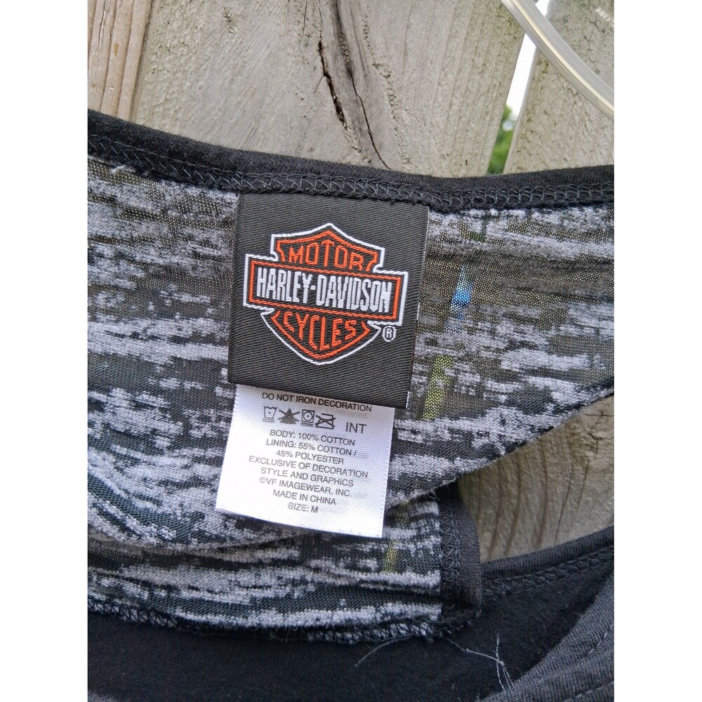 105 Harley Davidson Long Sleeve Tank Top Medium Women's Algona IA - Picture 4 of 9